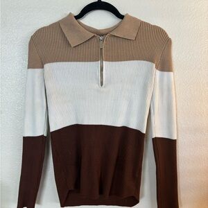Colorblock Ribbed Sweater